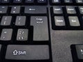 Black and computer keyboard close-up. Overlooking the enter button Royalty Free Stock Photo