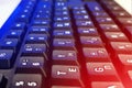 Black and computer keyboard close-up. Overlooking the enter button Royalty Free Stock Photo