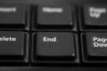 Black computer keyboard close up Royalty Free Stock Photo