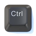 Black computer keyboard CTRL key 3D