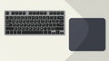Black computer keyboard and a touchpad on a light background Royalty Free Stock Photo
