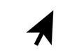 Black computer mouse cursor arrow pointer icon for navigation Royalty Free Stock Photo