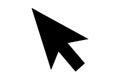 Black computer mouse cursor arrow on a white background pointer Royalty Free Stock Photo