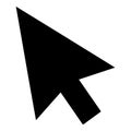 Black computer mouse cursor icon Royalty Free Stock Photo