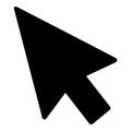 Black computer mouse cursor pointer icon Royalty Free Stock Photo