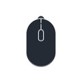 Black Computer mouse gaming icon isolated on white background. Optical with wheel symbol. Vector Royalty Free Stock Photo