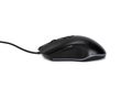 Black computer mouse isolated on white Royalty Free Stock Photo