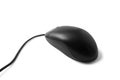Black computer mouse isolated on white background Royalty Free Stock Photo