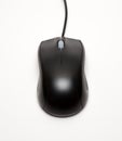 Black computer mouse isolated on white background Royalty Free Stock Photo