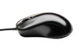 Black Computer Mouse Isolated on White