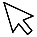 Black computer mouse pointer icon Royalty Free Stock Photo