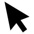 Black computer mouse pointer icon Royalty Free Stock Photo