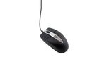 Black computer mouse on white background. Royalty Free Stock Photo