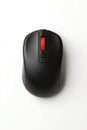 Black Computer Mouse White Surface Royalty Free Stock Photo