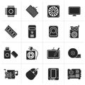 Black Computer part icons