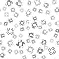 Black Computer processor with microcircuits CPU icon isolated seamless pattern on white background. Chip or cpu with Royalty Free Stock Photo