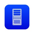 Black computer system unit icon digital blue Royalty Free Stock Photo