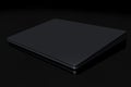 Black computer trackpad or wireless touch pad isolated on black background Royalty Free Stock Photo