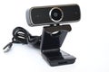 Black computer webcam isolated on white background Royalty Free Stock Photo