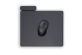 Wireless optical mouse on mousepad. Royalty Free Stock Photo