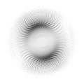 Black concentric twisted curved stripes background