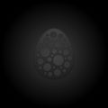 Black concept Easter egg vector background