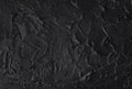 Black concrete, cement or plaster. Dark grey black slate background or texture. Gothic style, voluminous strokes. Royalty Free Stock Photo