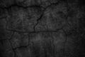 Black concrete wall covered with cracks. Gloomy surface of the c Royalty Free Stock Photo