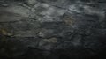 black concrete wall grunge stone texture dark gray rock surface background panoramic wide banner Royalty Free Stock Photo