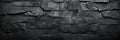 black concrete wall stone grunge texture dark gray rock surface background panoramic wide banner Royalty Free Stock Photo