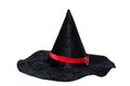Black cone hat with red strip