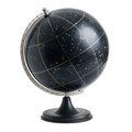 Black Constellation Globe with Gold Grid and Silver Stand celestial astronomy Royalty Free Stock Photo