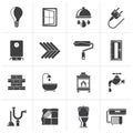 Black Construction and home renovation icons