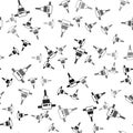 Black Construction jackhammer icon isolated seamless pattern on white background. Vector Royalty Free Stock Photo