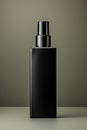 black container with a spray bottle on a dark background.