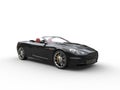 Black convertible sports car - studio shot Royalty Free Stock Photo