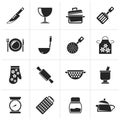 Black Cooking Equipment Icons