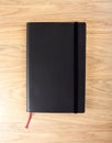 Black copybook with elastic band Royalty Free Stock Photo