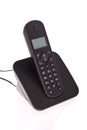 Black cordless phone