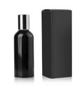 Black cosmetic bottle