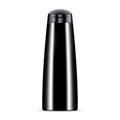 Black cosmetic bottle for shampoo, shower gel