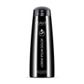 Black cosmetic bottle for shampoo, shower gel