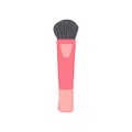 black cosmetic brush cartoon vector illustration