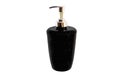 Black cosmetic pump dispenser bottle for shower gel, liquid soap, conditioner Royalty Free Stock Photo