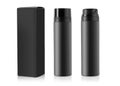 Black cosmetic spray bottle Royalty Free Stock Photo