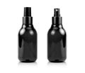 Black cosmetics serum spray bottle isolated on white background Royalty Free Stock Photo