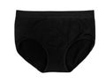 Black cotton female panties isolated on white background Royalty Free Stock Photo