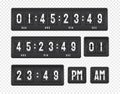 Black countdown board set