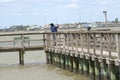 Black Couple Pier Fishing Gulf Coast