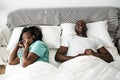 Black couple with snoring problem